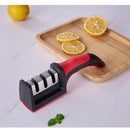 Afiador de facas popular de três estágios para uso doméstico, adequado para facas de cozinha, afiação fina, ferramenta de afiação rápida para uso comercial.