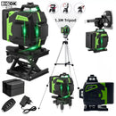 tripé/nivelar a laser 16 linhas laser profissional nível linha verde auto-nivelamento 360 autonivelante