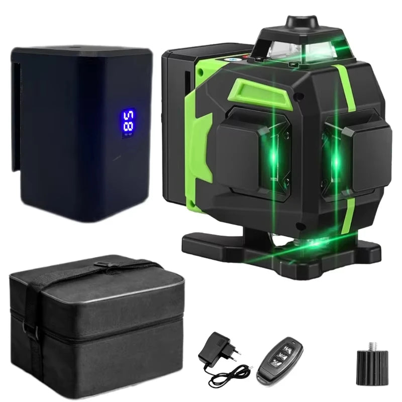 tripé/nivelar a laser 16 linhas laser profissional nível linha verde auto-nivelamento 360 autonivelante