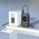 1 conjunto de bomba de ar do carro portátil mini auto-proveada bomba de pneu elétrica portátil sem fio display digital bomba de carregamento