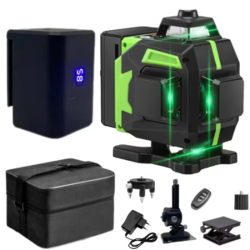 tripé/nivelar a laser 16 linhas laser profissional nível linha verde auto-nivelamento 360 autonivelante