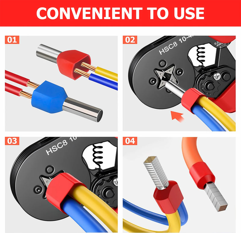 Tubo elétrico isolado terminal ve terminais de crimpagem tubular fio cabo conector virolas terminal conectores kit